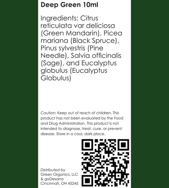 Deep Green Back Label