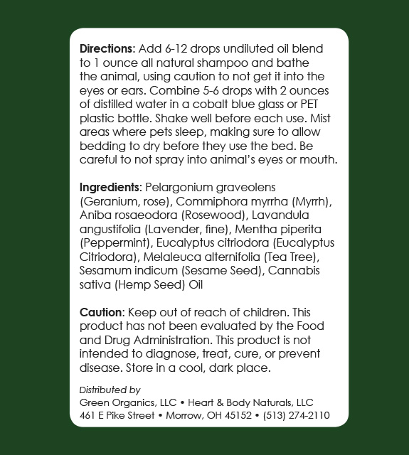 Flea & Tick Repellent For Pets Back Label