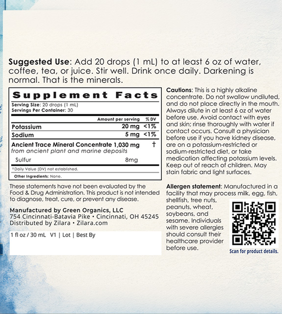 ph Alkaline Back Label