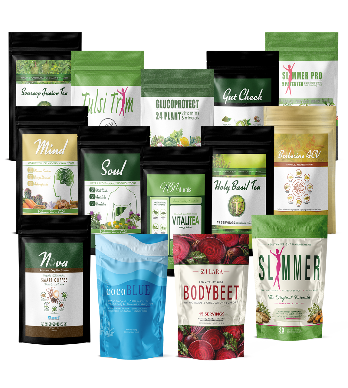 Sample Stash, 14 different 7-day pouches