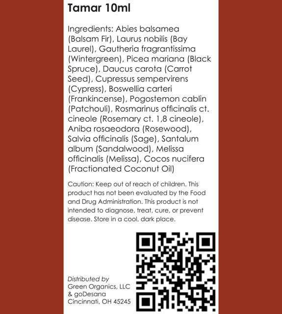 Tamar Back Label